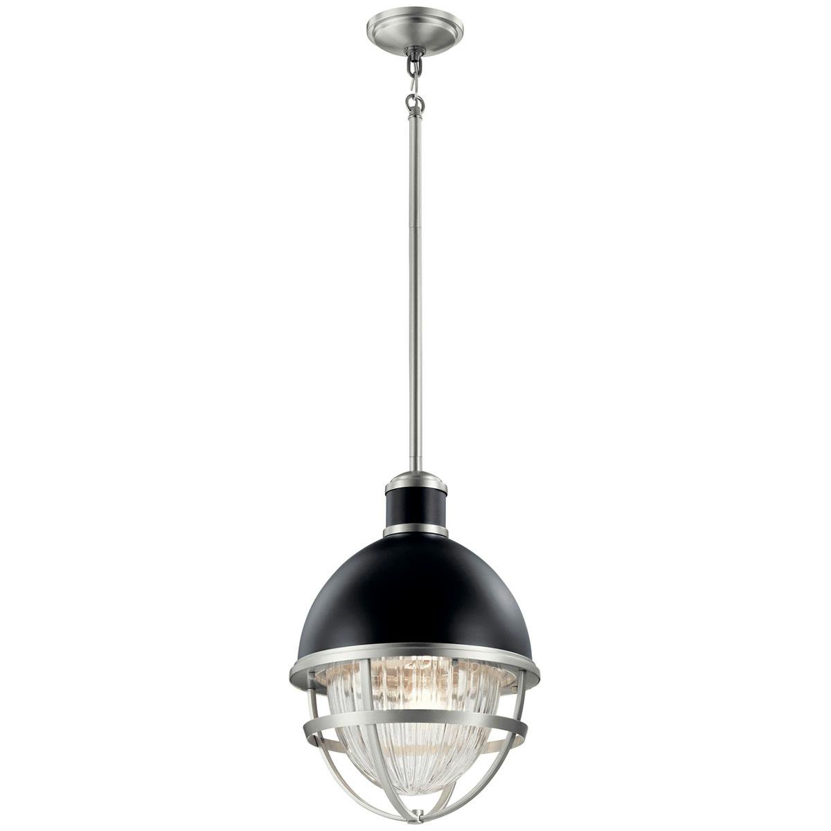 Tollis 18" 1 Light Hanging Pendant Black on a white background