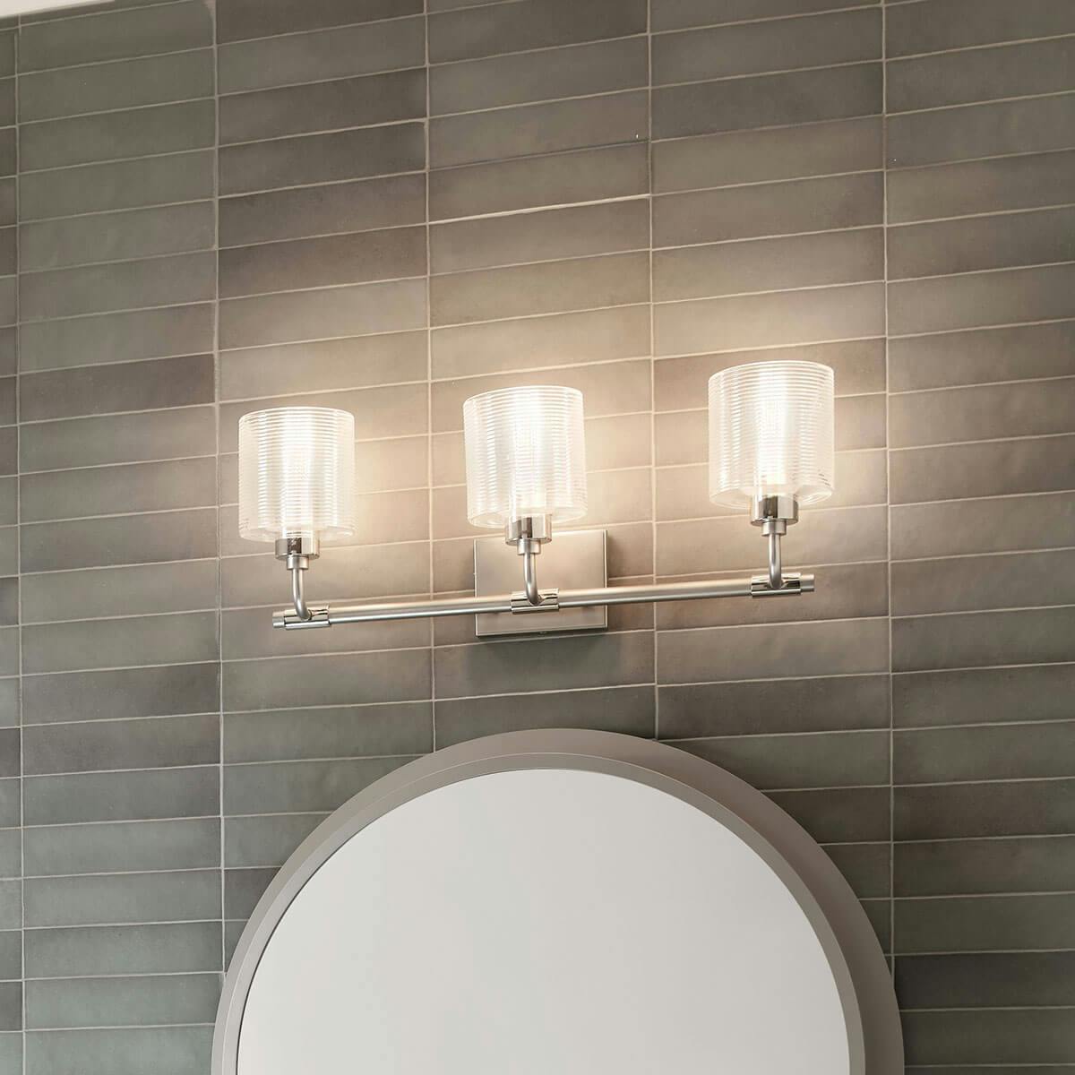 Day time Bathroom featuring Harvan vanity light 55107SN