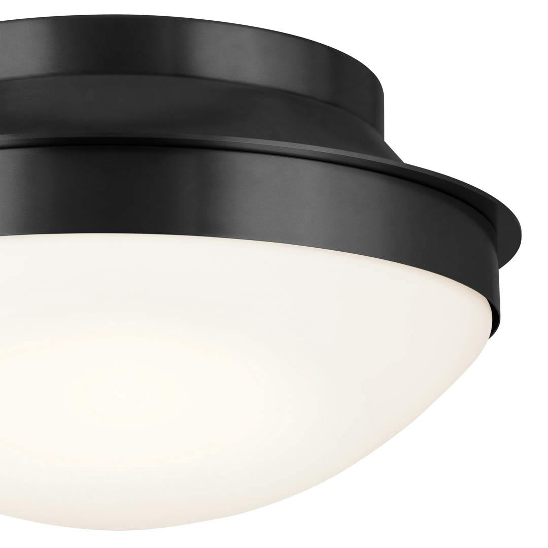 Bretta 13.5" 2 Light Flush Mount Black  on a white background