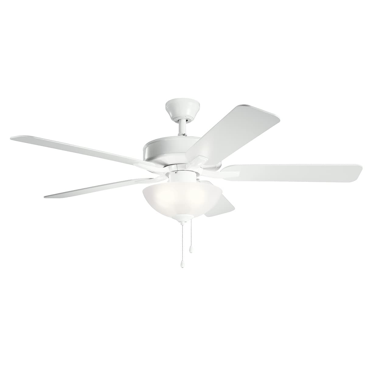 52" Basics Pro Select Fan White on a white background