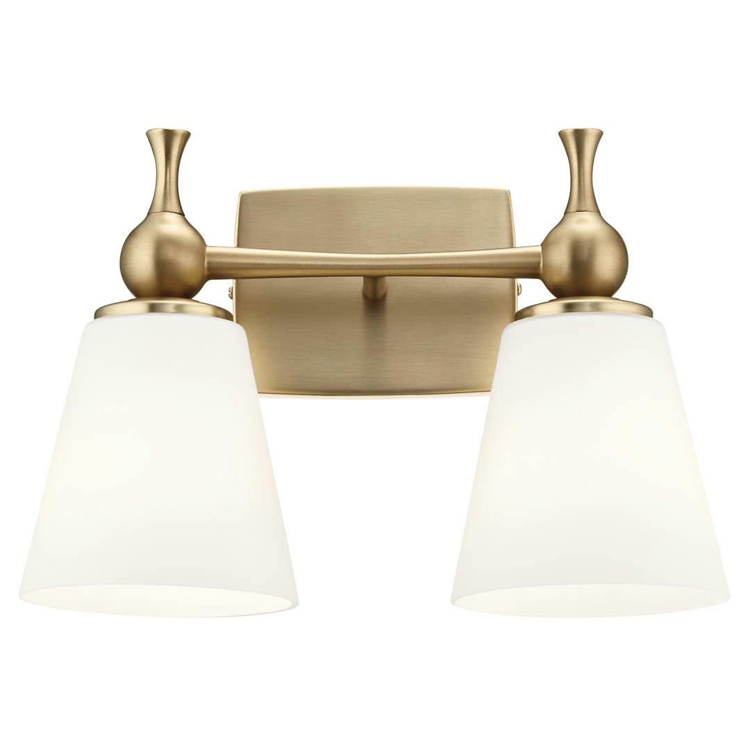 Cosabella™ 15" 2 Light Vanity Light Champagne Bronze on a white background