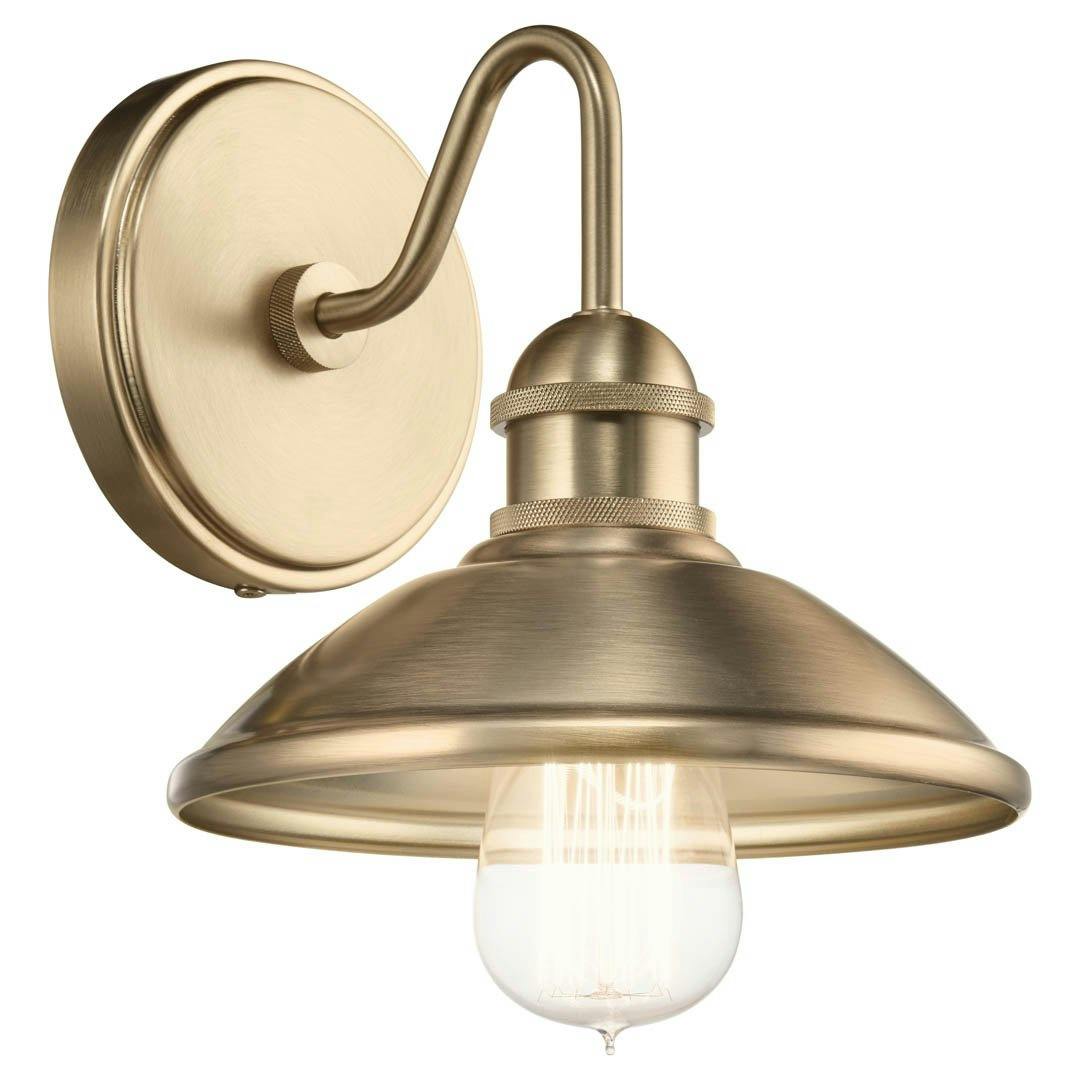 Clyde 1 Light Wall Sconce Champagne Bronze on a white background