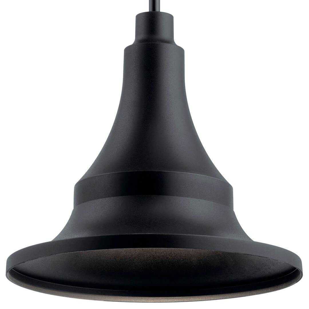 Close up the  Hampshire 16.75" Pendant/Semi Flush Black on a white background