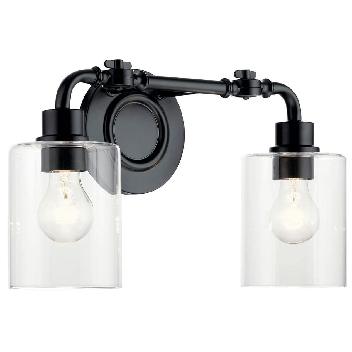 Gunnison™ 17" 2 Light Vanity Light Black on a white background