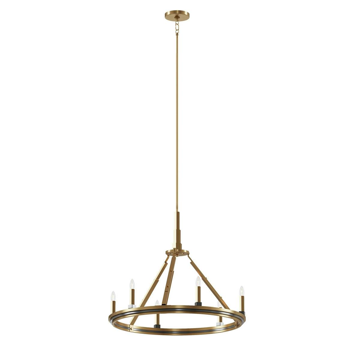 Emmala 24" Chandelier Brass and Black on a white background