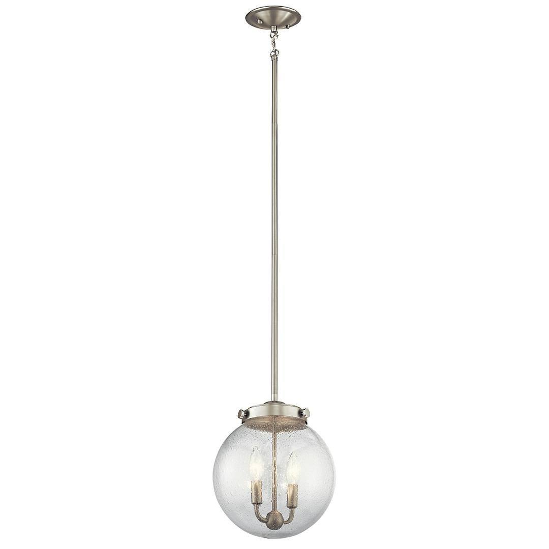 Holbrook 2 Light Mini Pendant Nickel on a white background