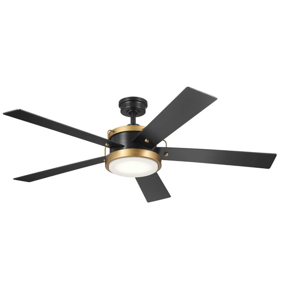 56" Icon 5 Blade LED Indoor Ceiling Fan White on a white background