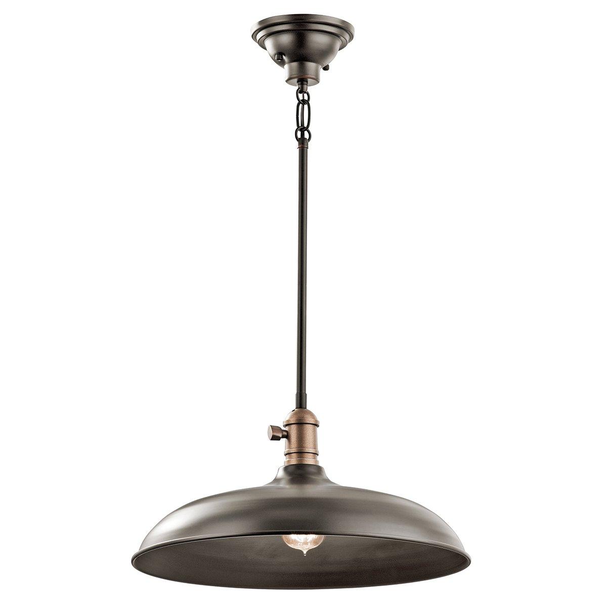 Cobson 8" Convertible Pendant Olde Bronze on a white background