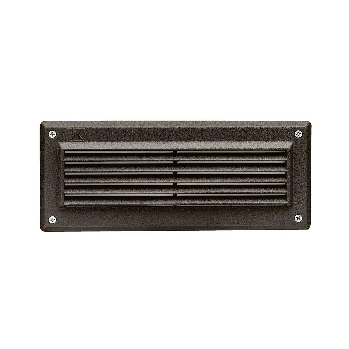 Louvered Brick Light 2700K LED Bronze on a white background