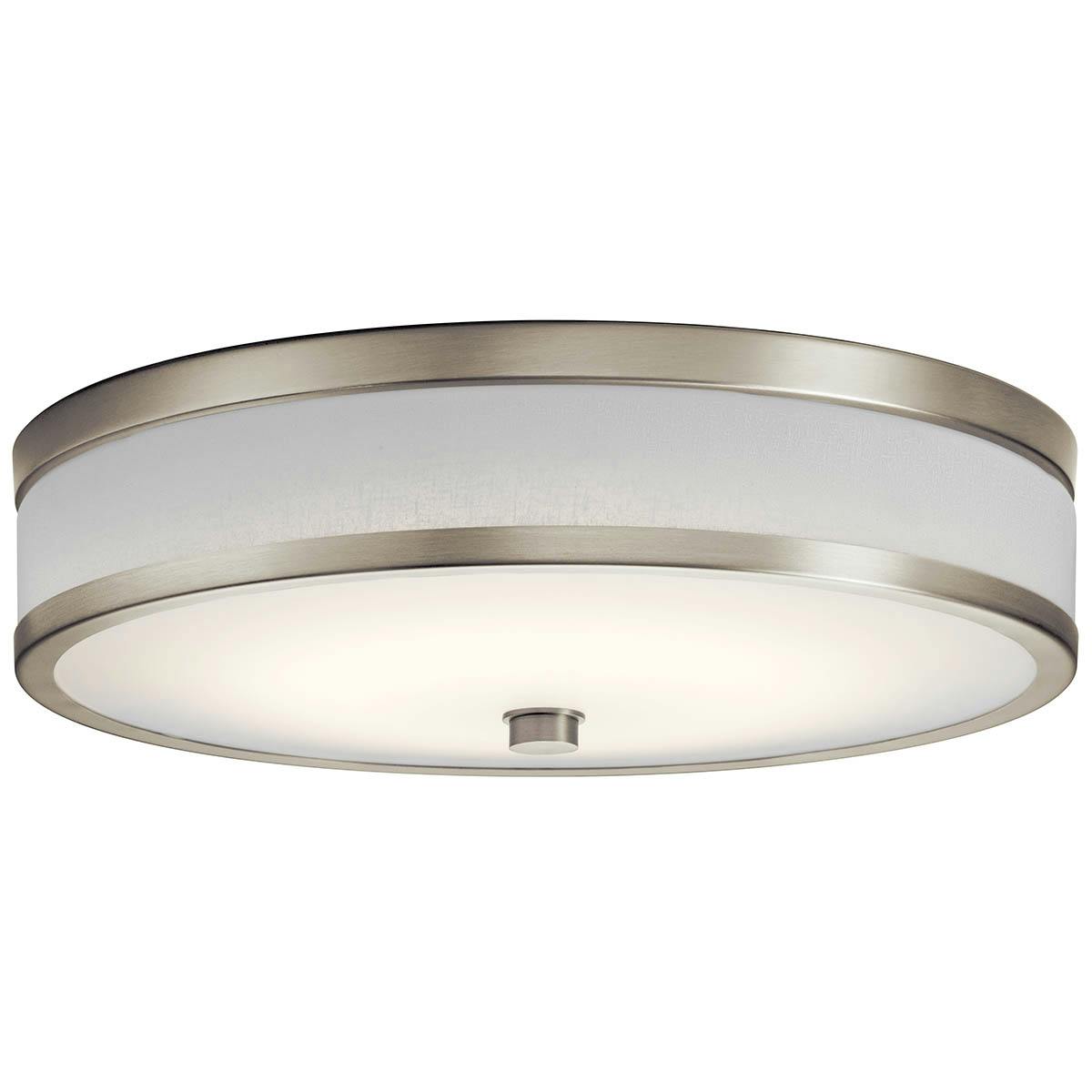 Pira 15" LED Flush Mount Brushed Nickel on a white background