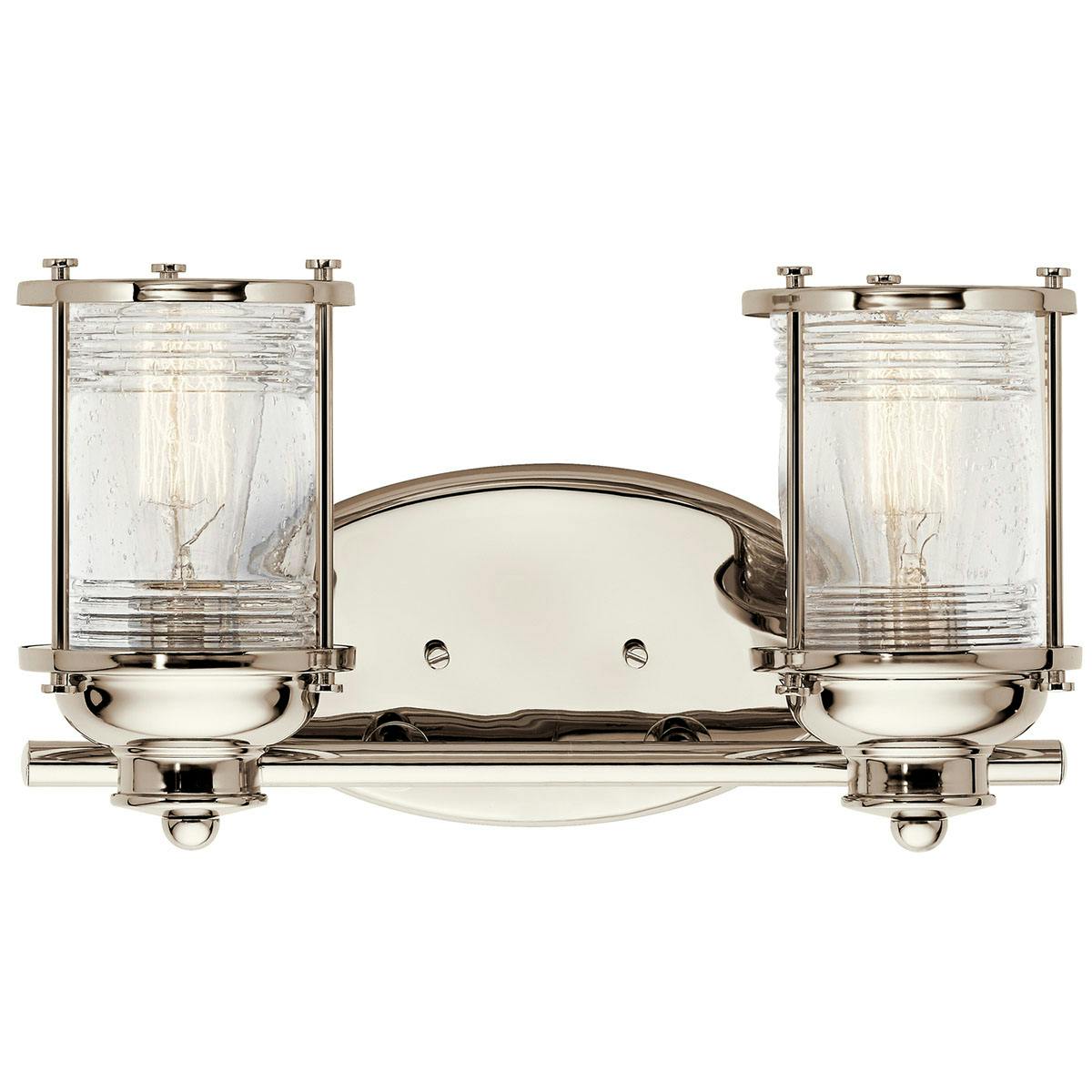 The Ashland Bay 16.50" Vanity Light Nickel facing up on a white background