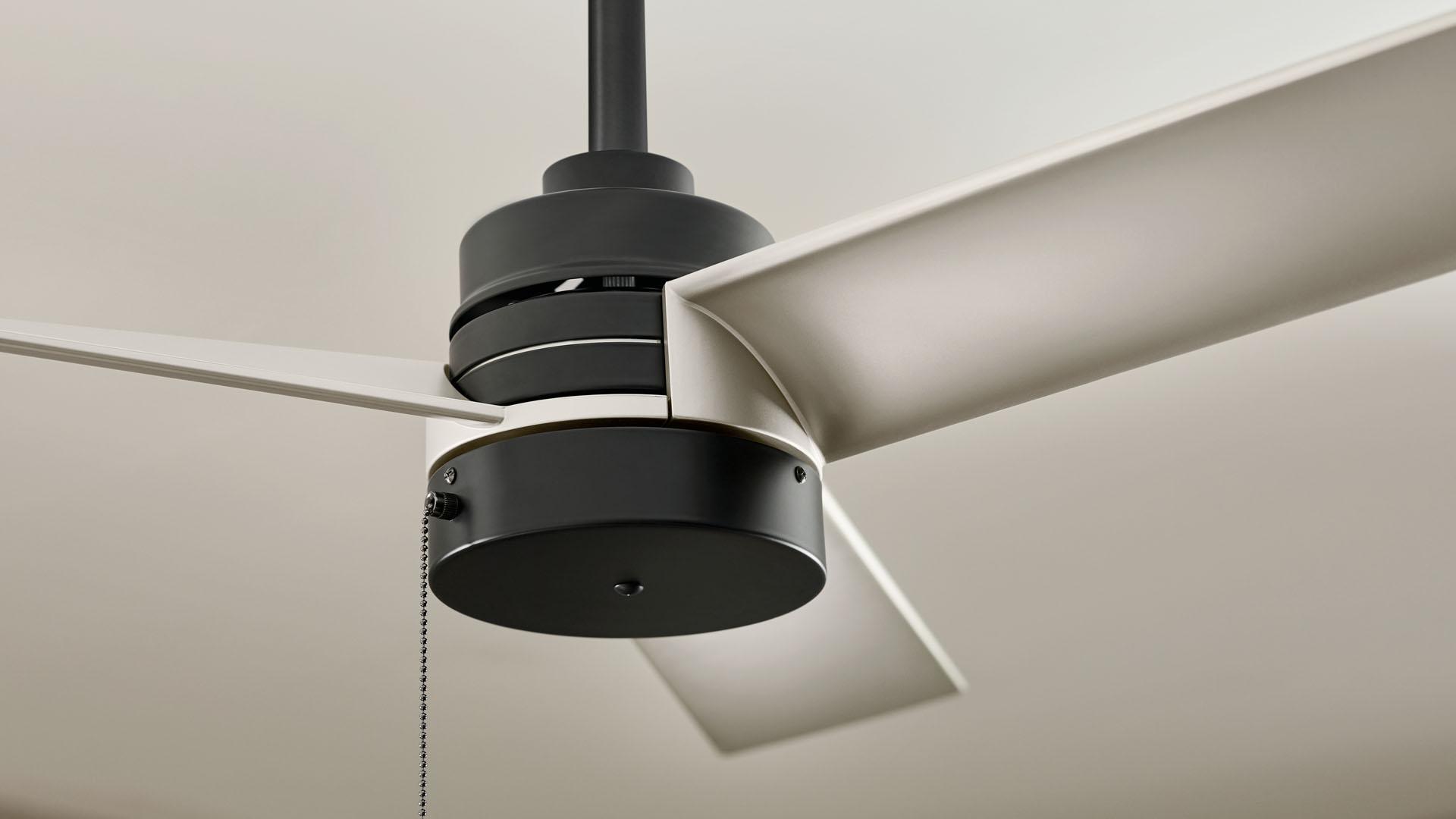 Close up of a spyn lite ceiling fan.