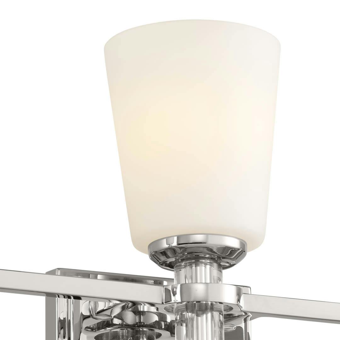 Rosalind 11.5" 3 Light Vanity Light Polished Nickel on a white background