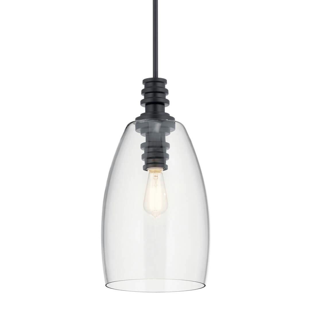 The Lakum™ 1 Light Pendant Classic Black on a white background