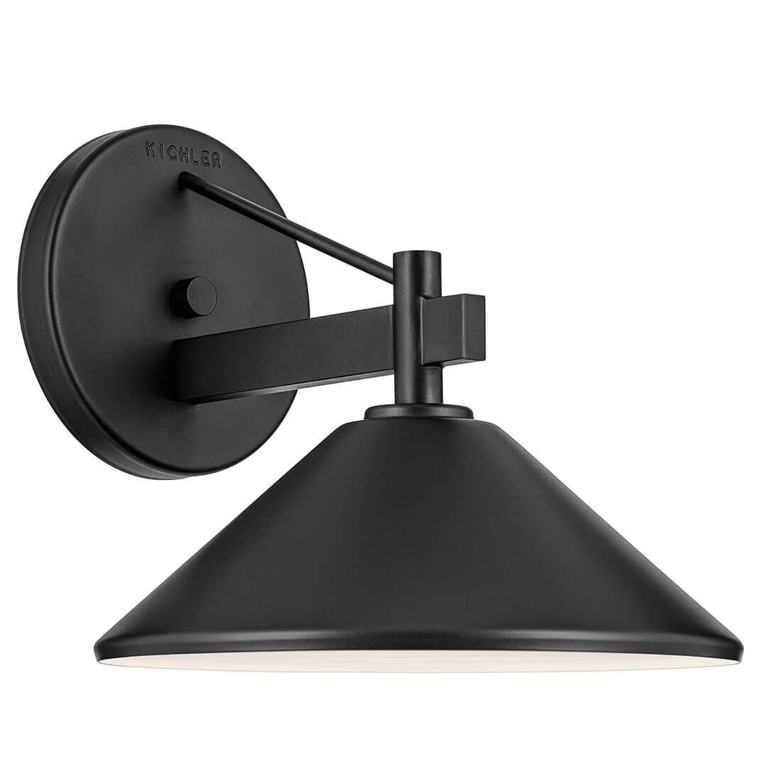 The Ripley 10" 1-Light Outdoor Wall Light in Black on a white background