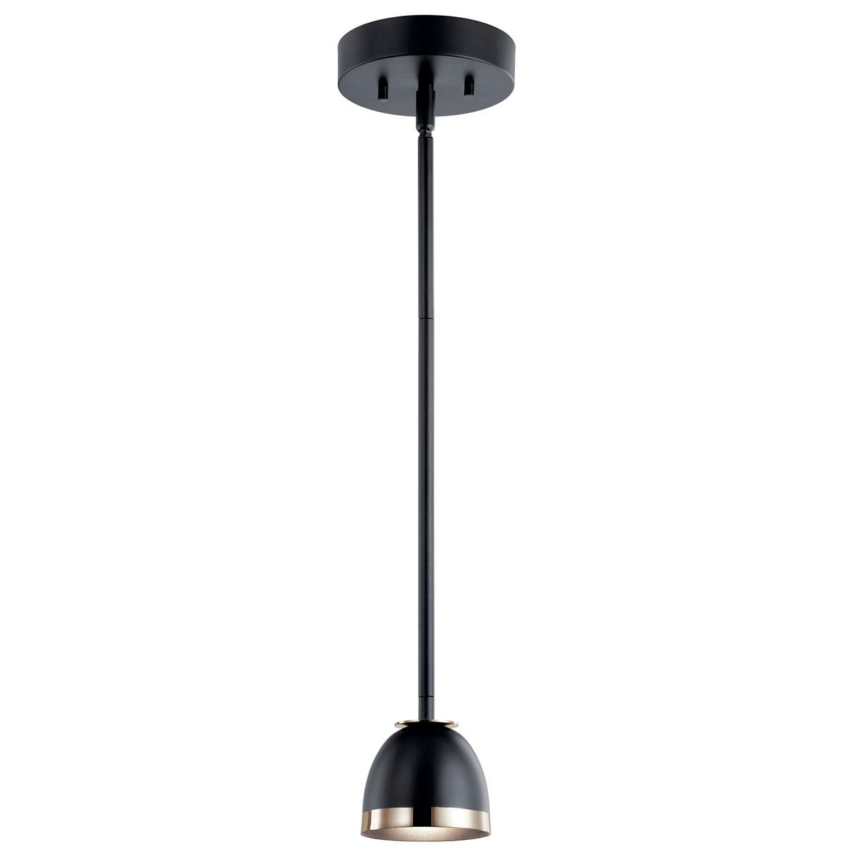 Baland™ LED 4" 1 Light Mini Pendant Black on a white background