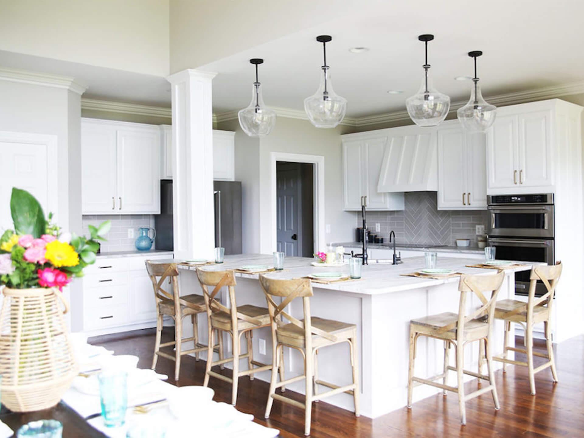 Kitchen remodel with Kichler pendants