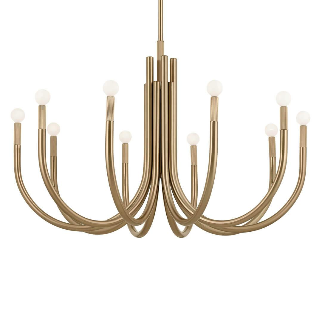 Odensa 40.25 Inch 10 Light Chandelier in Champagne Bronze on a white background