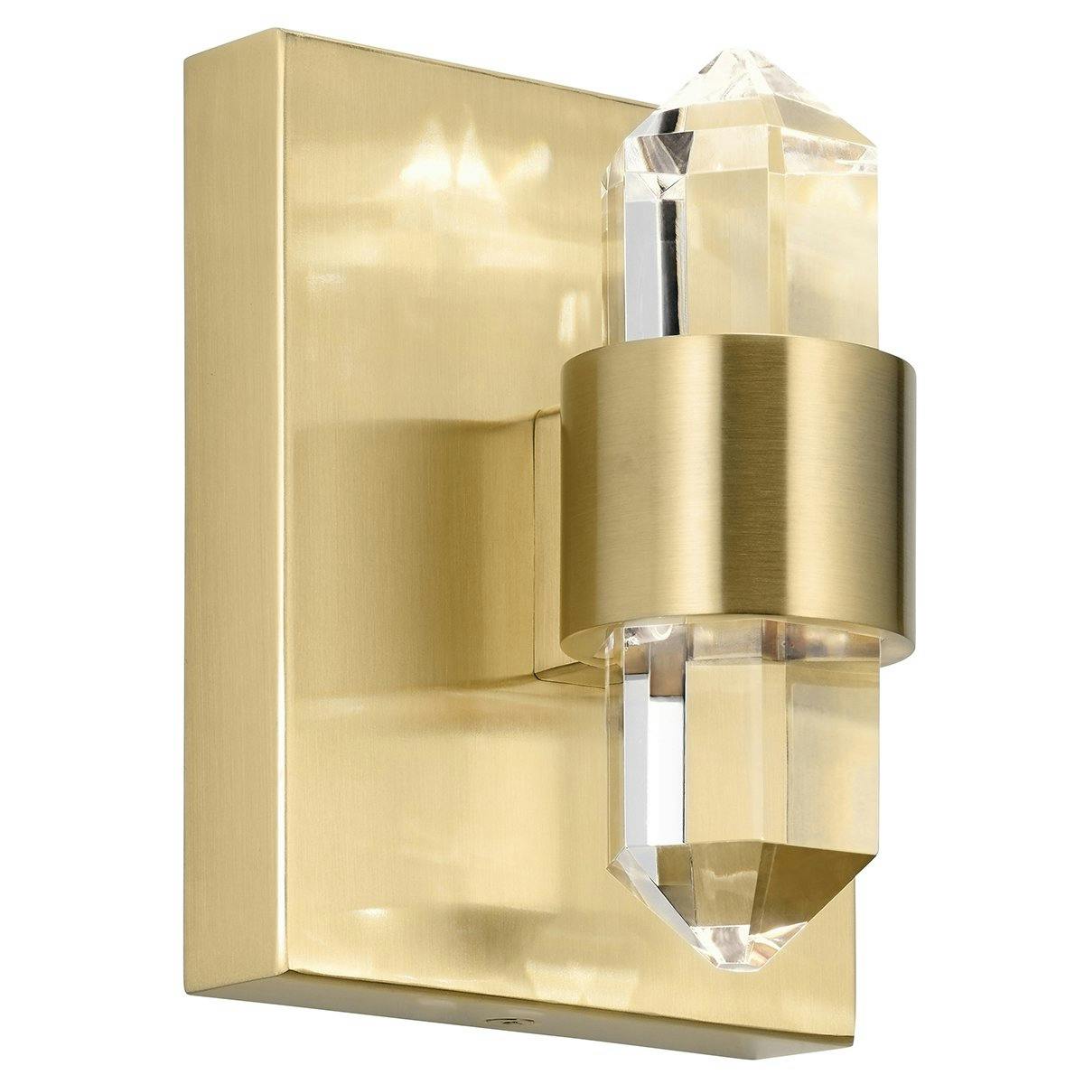 Arabella 3000K LED 2 Light Sconce Gold on a white background