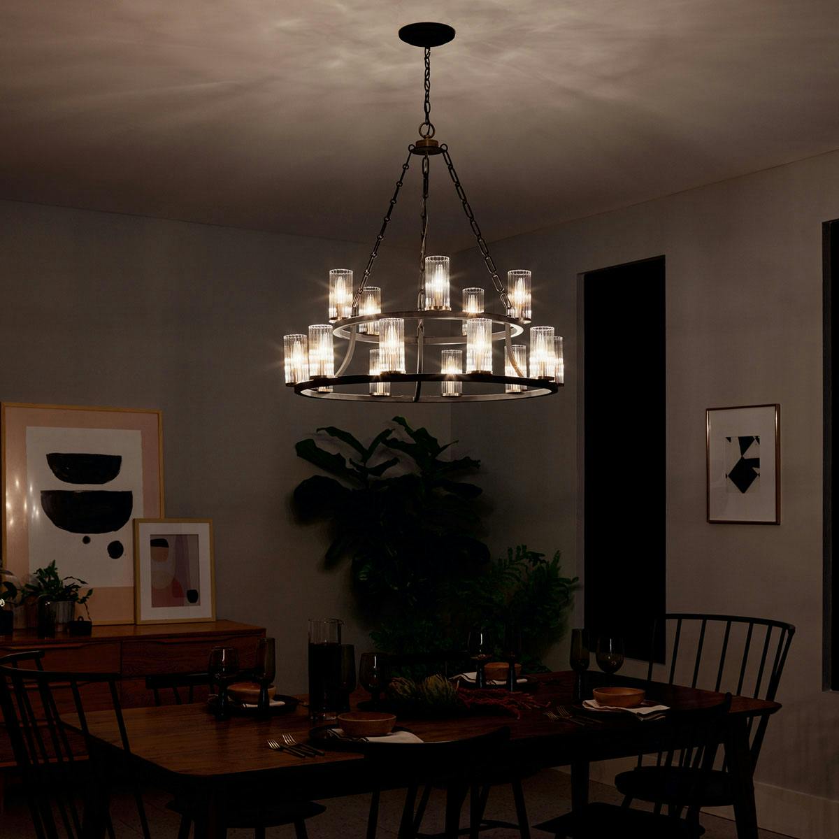 Night time dining room image featuring Mathias 521090Z