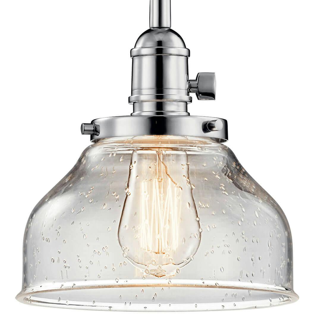 Avery 8.5" Bell Mini Pendant - Chrome on a white background