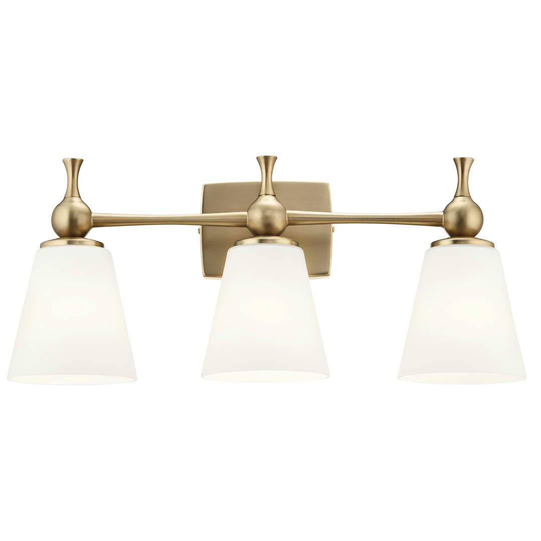 Cosabella™ 24" 3 Light Vanity Light Champagne Bronze on a white background