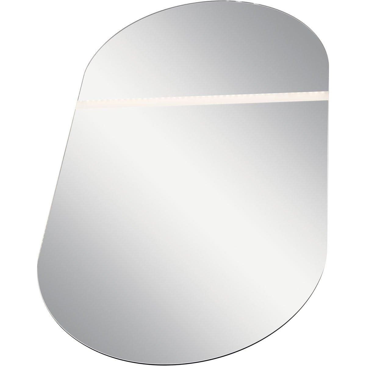 Radana™ 28" LED Etched Panel Mirror  on a white background