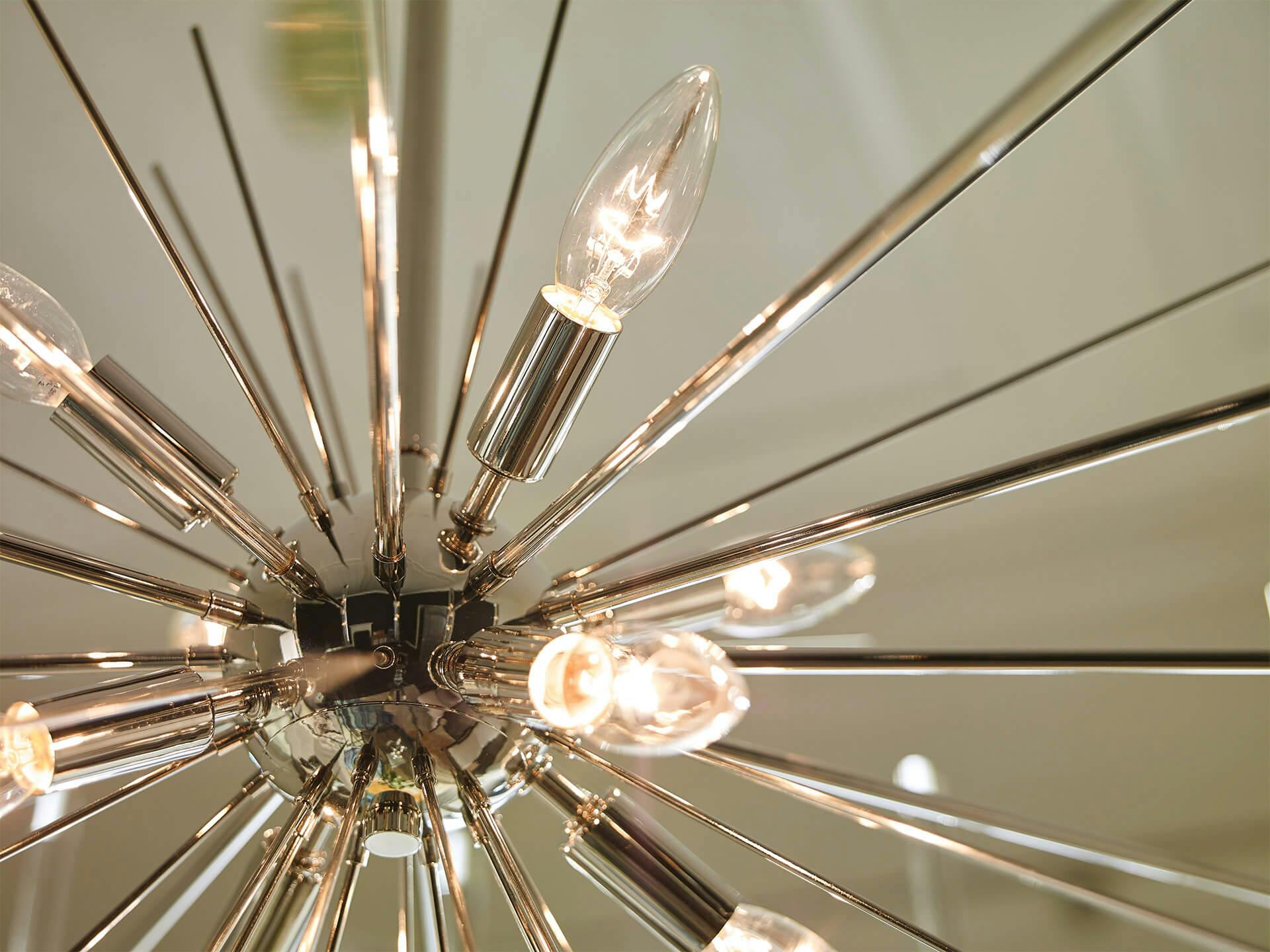 Close up of Eris chandelier