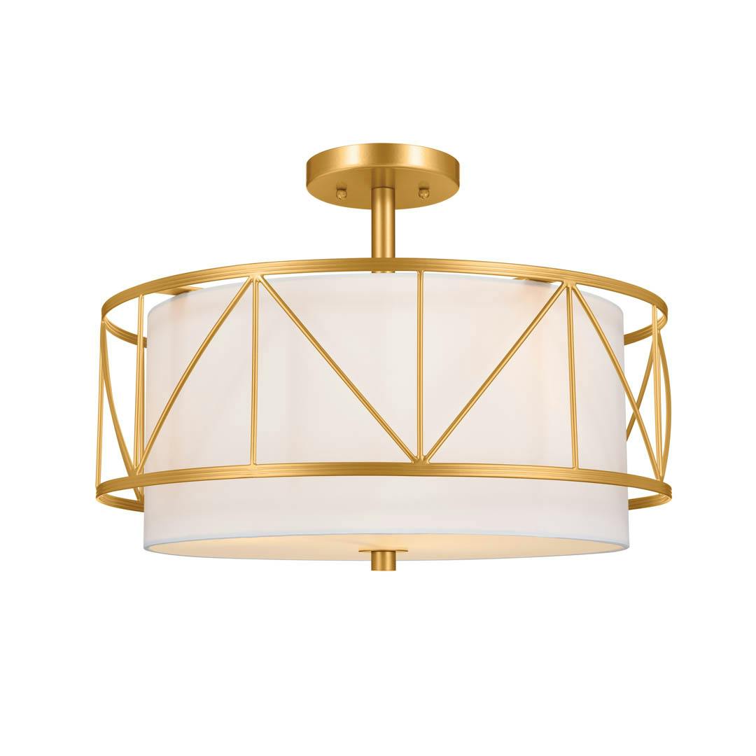 Birkleigh 3 Light Pendant Classic Gold on a white background