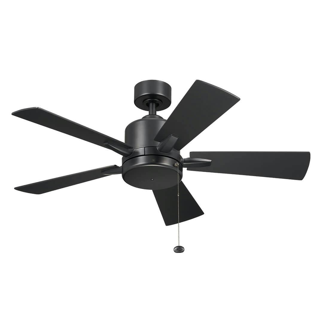 42" Lucian II Ceiling Fan Satin Black on a white background