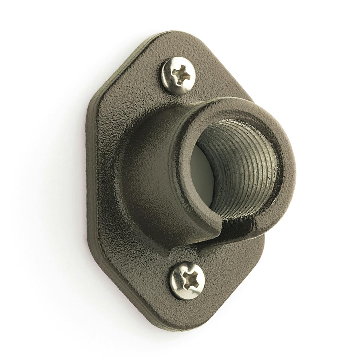 Surface Mount Bracket Textured Black on a white background