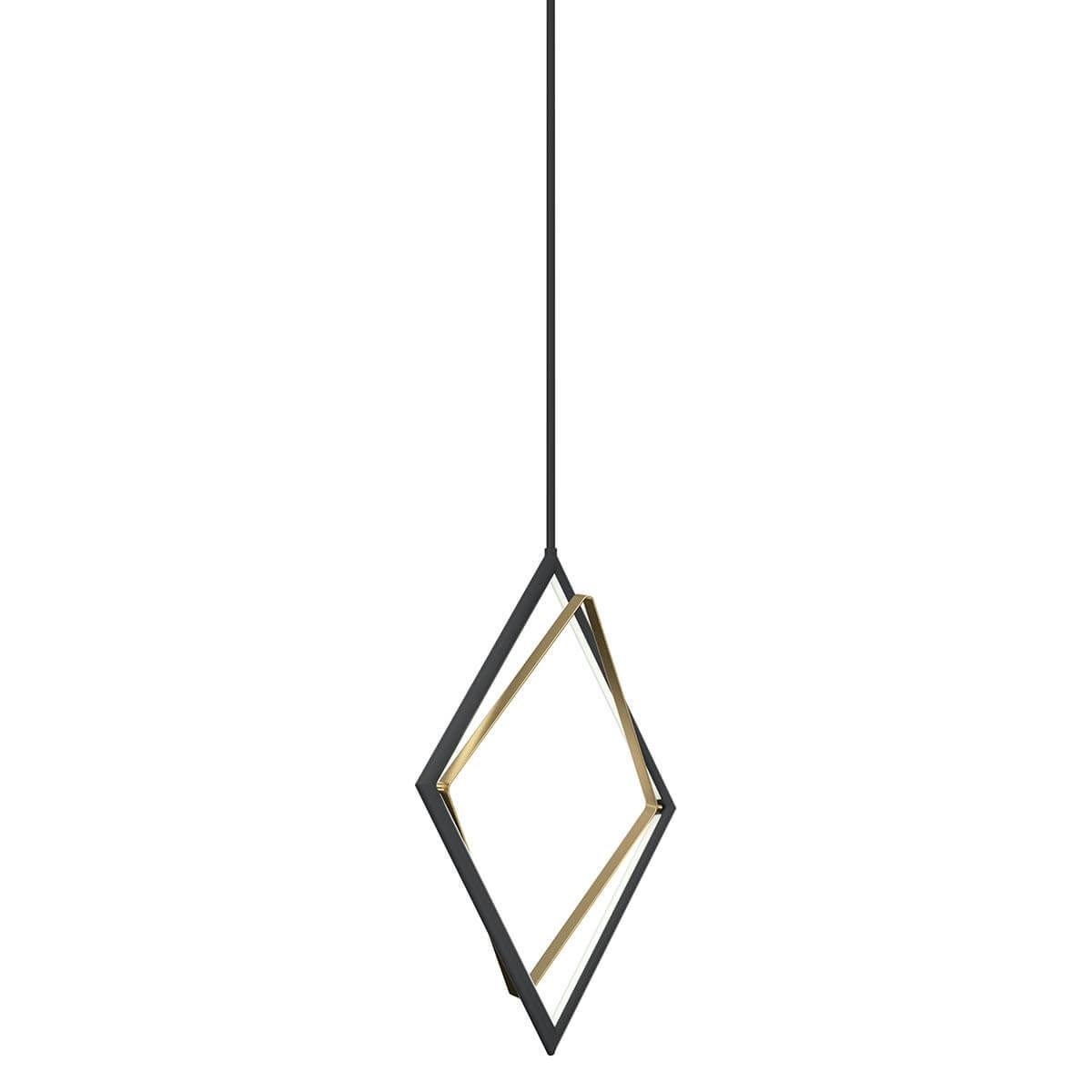 Darski 27' LED Pendant Matte Black on a white background