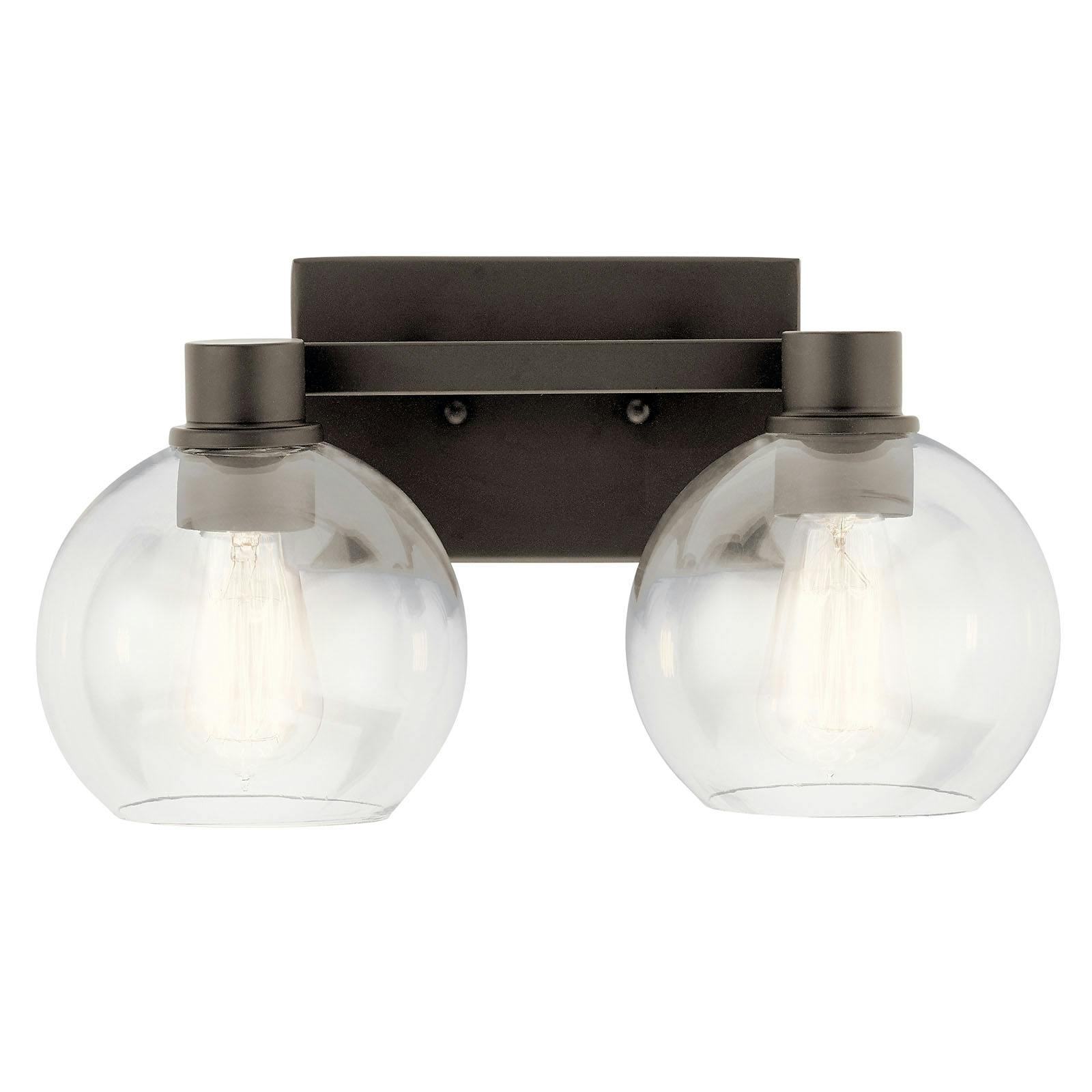 The Harmony 2 Light Vanity Light Olde Bronze® facing down on a white background