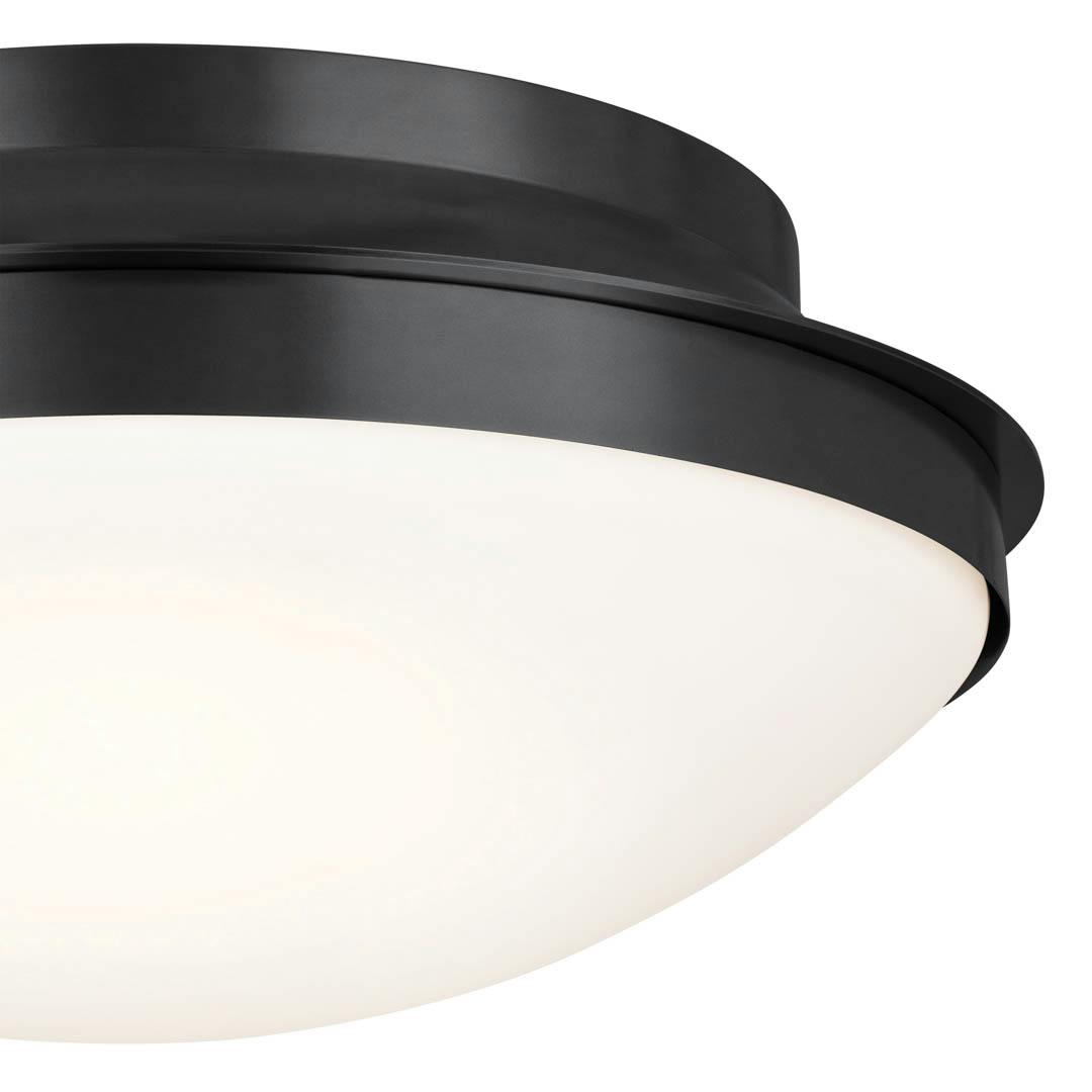 Bretta 17.75" 3 Light Flush Mount Black on a white background