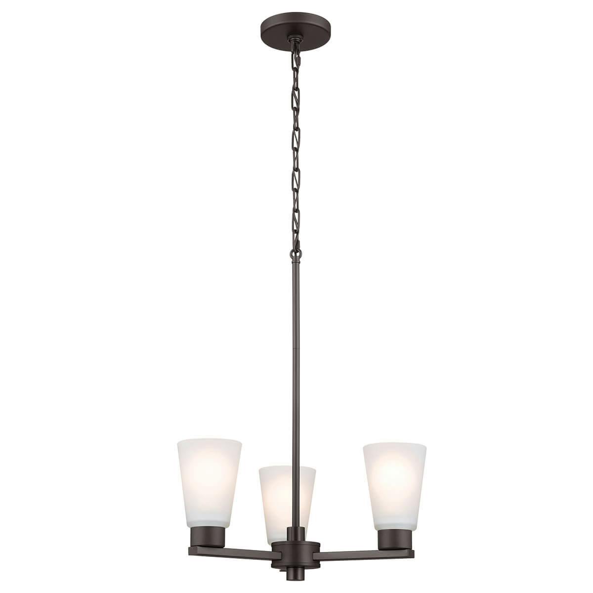 Stamos 18" 3 Light Chandelier Olde Bronze on a white background